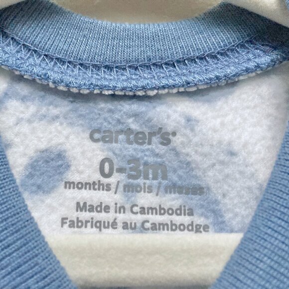 Carter's Blue Panda Fleece Sleep Sack 0-3M - Picture 4 of 7
